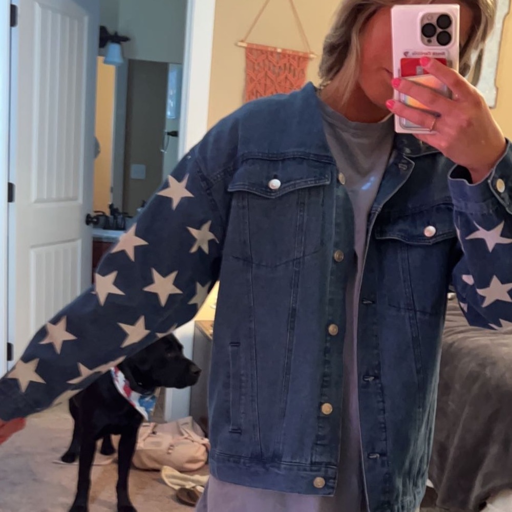 Oversized star Jean jacket